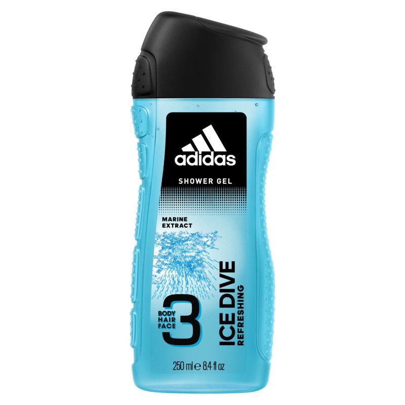 Adidas Ice Dive 250 ml Gel douche Hommes Corps et cheveux Fraicheur