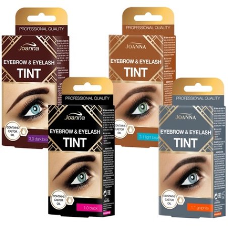 Joanna Henna Black Brown Creamy Eyebrow Eyelash Tinting Kit Set 15ml