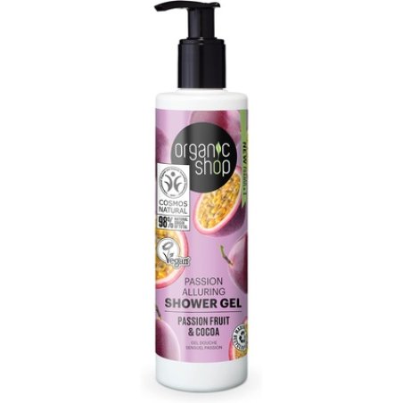 Organic Shop Passion Alluring Shower Gel 280ml Passion Fruit and Cocoa