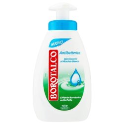 Borotalco Antibacterial Liquid Soap 8.45 Fluid Ounces (250ml) Bottle with Measuring Cap - Italian Import