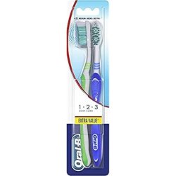 Oral-B Shiny Clean Toothbrush Medium 2 Units