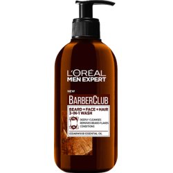 LOREAL Barber Club Beard Face Hair Wash 3in1 with Cedarwood Oil 250ml