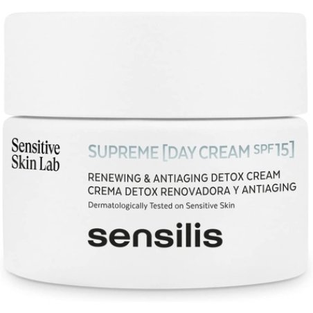 Sensilis Supreme Day Cream Detox Renovating Antioxidant Anti-Aging with Hyaluronic Acid and SPF15 50ml