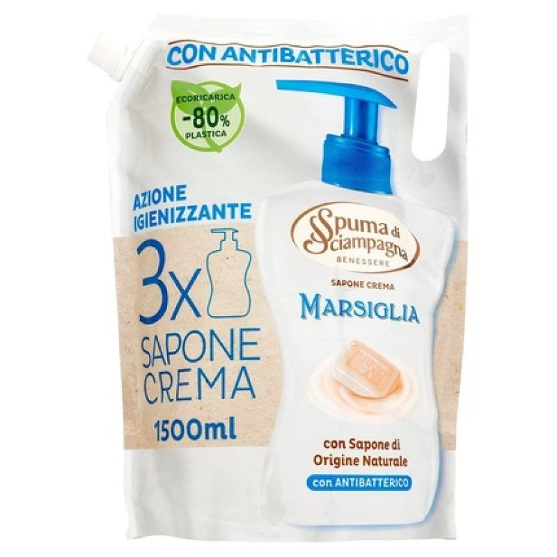 Spuma di Sciampagna Ecoricarica Liquid Soap Marseille 1.5L