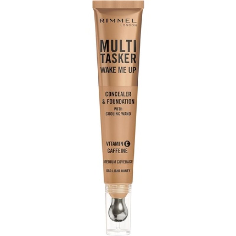 Rimmel Multi-Tasker Wake Me Up Foundation & Concealer 20ml 060 Light Honey