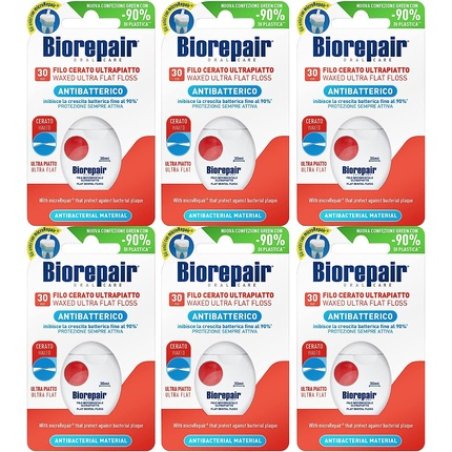 Biorepair Ultra Thin Antibacterial Dental Floss with MicroRepair® for Tight Spaces 30m