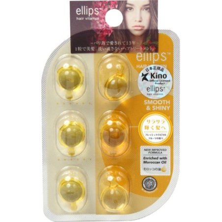 Ellips Hair Vitamin Moroccan Oil Smooth and Shiny 6 Blister Packs of 6 Capsules