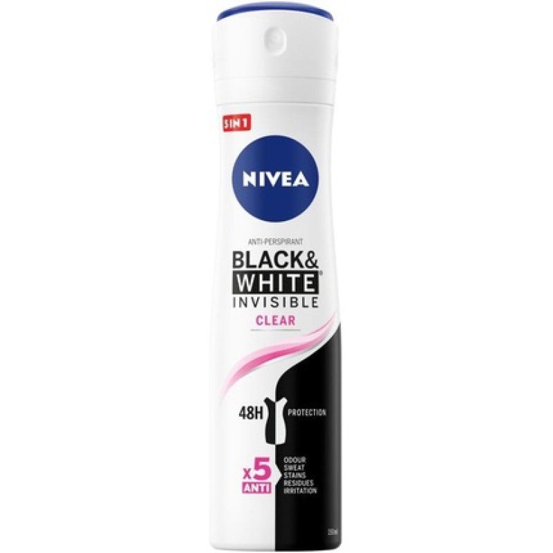 Nivea Invisible Black & White Anti-perspirant Spray Clear 150ml
