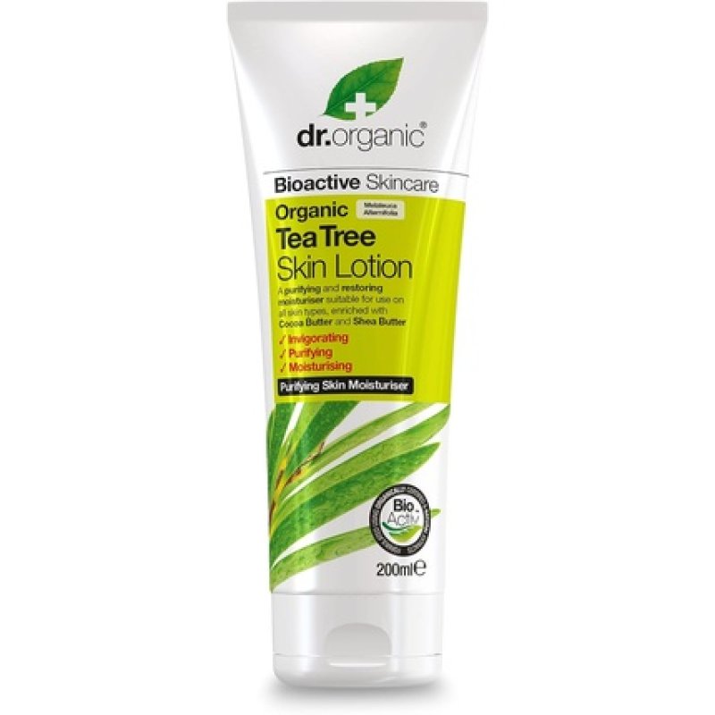 Dr Organic Tea Tree Lotion Natural Vegan Cruelty Free Paraben & SLS Free 200ml