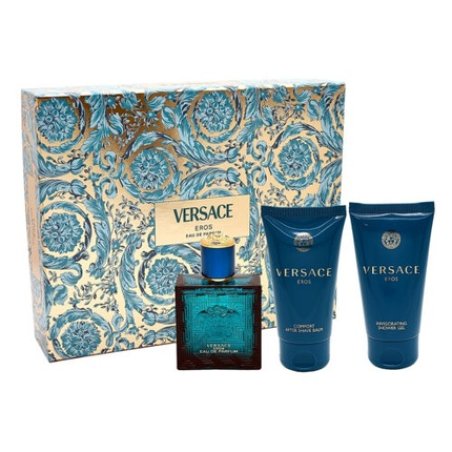 Versace Eros Eau De Parfum 50ml & Shower Gel 50ml & After Shave Balm 50ml