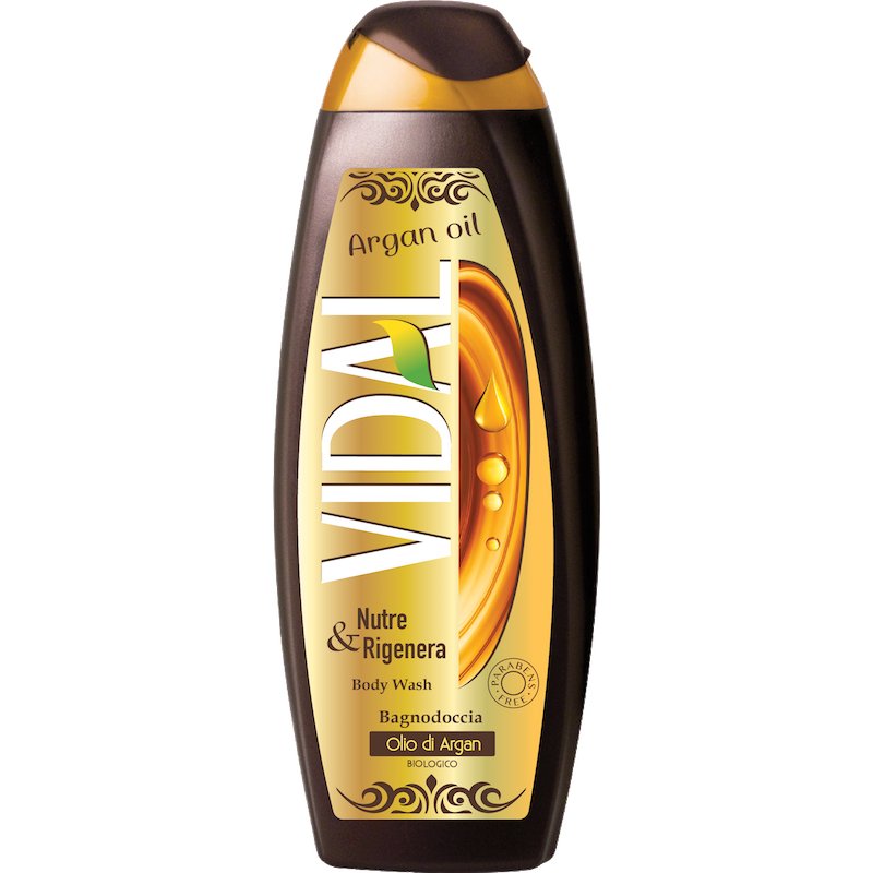 Vidal Argan Oil 500 ml Gel douche Unisexe Corps Citron, Bois