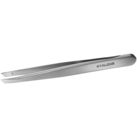 STALEKS-PRO Type 3 Surgical Stainless Steel Slant Tip Eyebrow Tweezers for Experts and Professionals