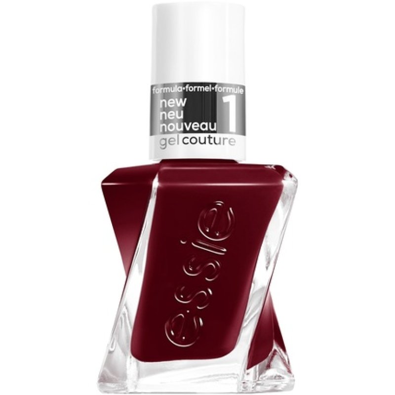 Essie Long-Lasting Nail Polish with Glossy Finish Gel Couture Color No. 360 Spiked with Style Dark Red 13.5ml