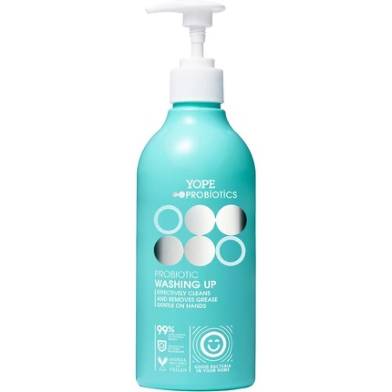 YOPE Natural Washing up Liquid Concentrated Vegan Paraben Free SLS Free Probiotic 500ml Cucumber