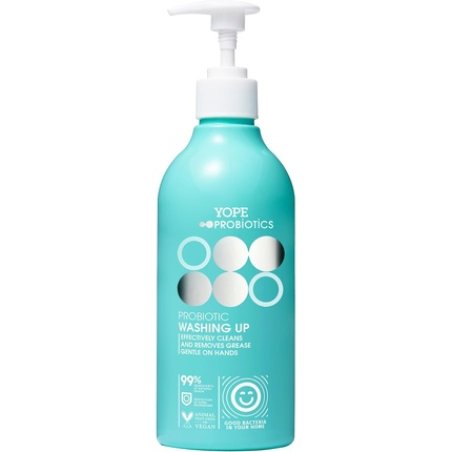 YOPE Natural Washing up Liquid Concentrated Vegan Paraben Free SLS Free Probiotic 500ml Cucumber