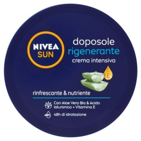 NIVEA SUN Intensive Regenerating After-Sun Cream 300ml with Organic Aloe Vera, Hyaluronic Acid, and Vitamin E