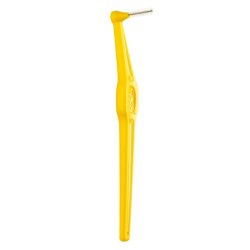 TEPE Interdental Brush Angle Angled Dental Brush for Teeth Cleaning 25 Pack 0.7mm Medium Gaps Yellow Size 4