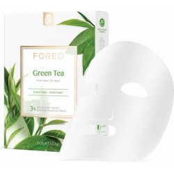 FOREO Green Tea Purifying Facial Sheet Mask for Blemish-Prone Skin 3 Pack - Antioxidant Calming Clean Formula