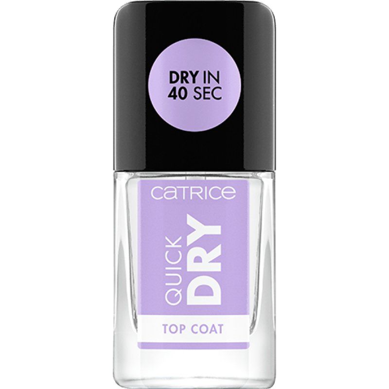 Catrice Quick Dry Top Coat Transparent Long-Lasting Glossy Vegan Nail Polish 10.5ml