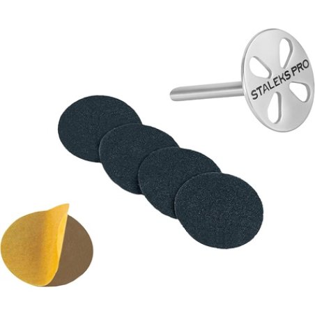 STALEKS Pododisc 20mm Pedicure File with 5 Refills 180 Grit Professional Home Use Stainless Steel