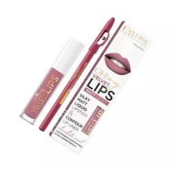 Eveline Oh! My Velvet Lips Kit Lip Makeup Set 13 Brownie Biscotti
