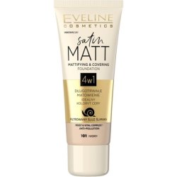 Eveline Cosmetics Satin Matt Matting Satin Matt Opaque Face Primer 30ml No.101 Ivory 1 count