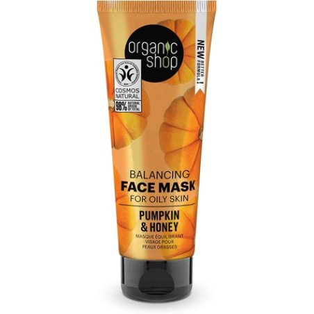 Organic Shop Balancing Face Mask for Oily Skin Pumpkin and Honey 75ml