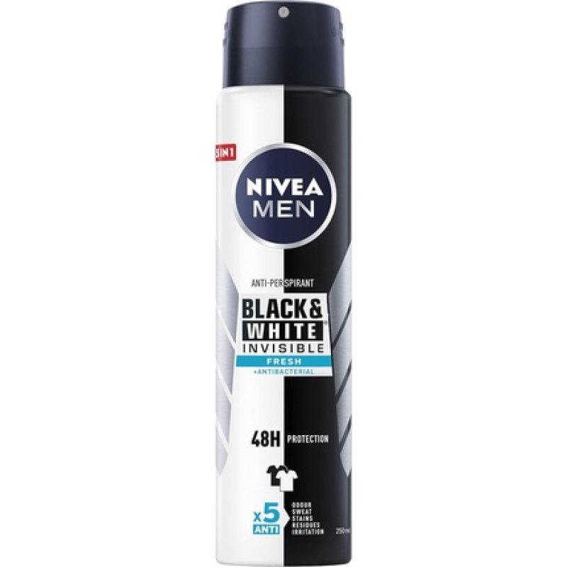 NIVEA Antiperspirant Black & White Invisible Fresh Spray 250ml