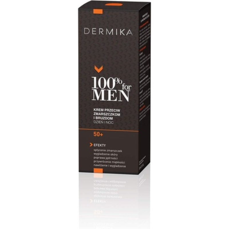 DERMIKA 100% for Men 50 Anti-Wrinkle and Anti-Furrow Moisturizer Face Cream 50ml