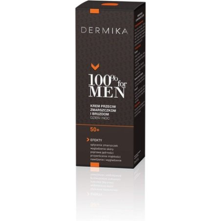 DERMIKA 100% for Men 50 Anti-Wrinkle and Anti-Furrow Moisturizer Face Cream 50ml