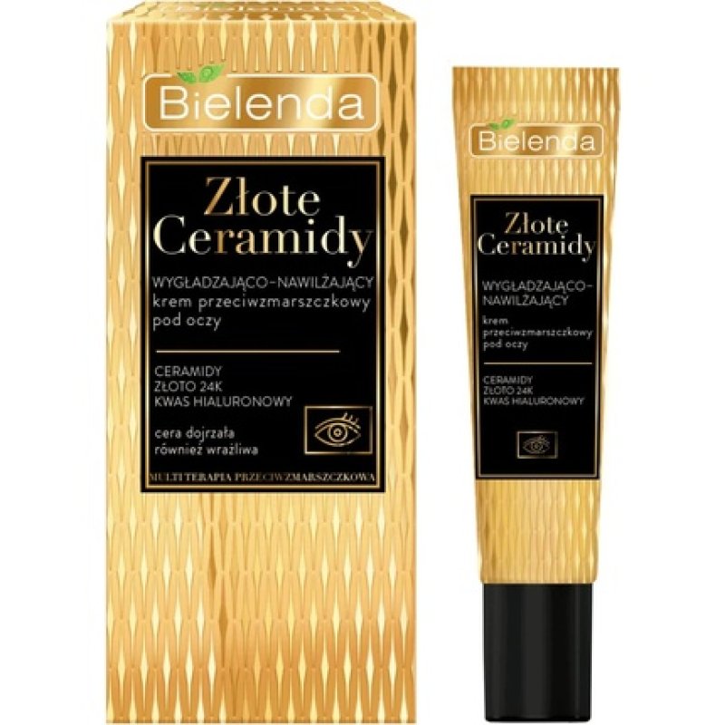 Bielenda Golden Ceramides Smoothing Moisturising Anti-Wrinkle Eye Cream 15ml