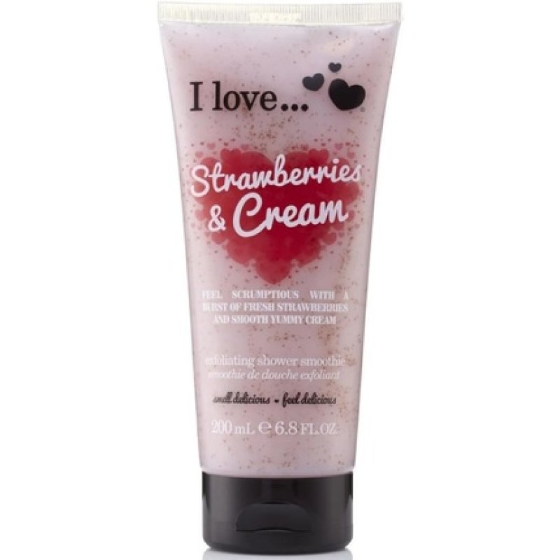 I Love Originals Strawberries & Cream Shower Smoothie with Natural Almond Shell 200ml