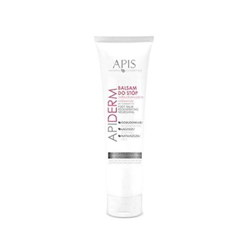 APIS APIDERM Foot Balm with Tar Tree Extract, Oat, Flax, Aloe, Vitamins A and E, D-Panthenol and Allantoin 100ml