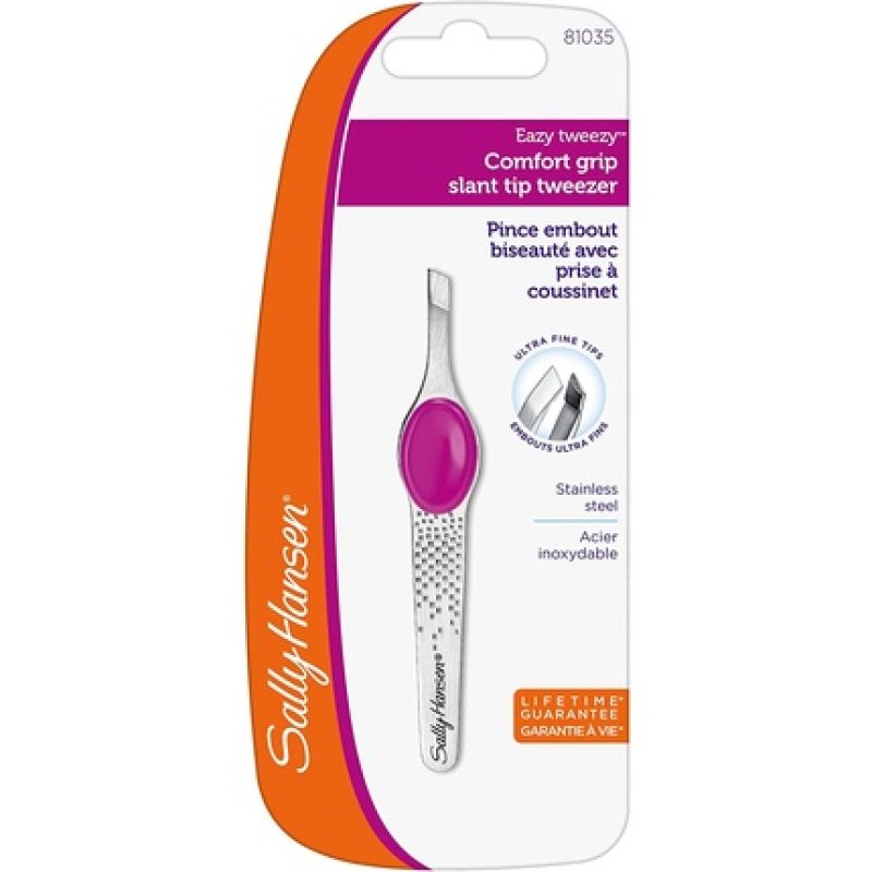 Sally Hansen Beauty Tools Eazy Tweezy Slant Tip Tweezer Comfort Grip Slant Tip with Platform Precision Stainless Steel