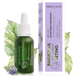 Miraculum Bakuchiol Anti-Aging Regenerating Day and Night Face Serum with Vitamin C and Botanic Retinol 30ml