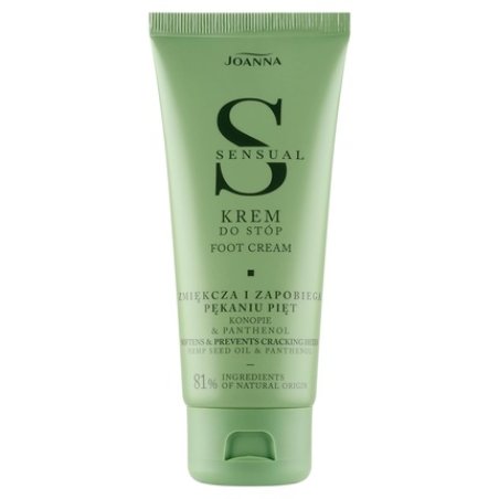 Joanna Sensual Foot Cream for Women with Urea, Hemp, and Panthenol 100g