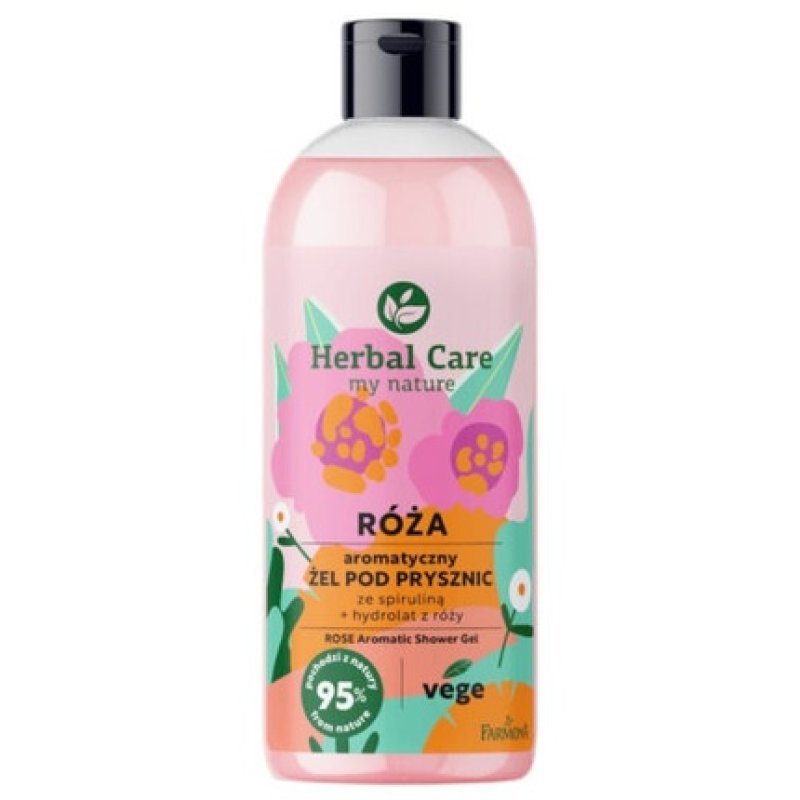 Herbal Care Rose Aromatic Shower Gel with Spirulina 500ml F