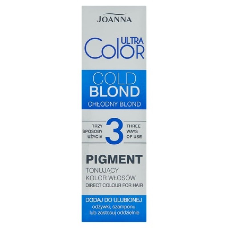 JOANNA Ultra Color Pigment Hair Toning Pigment - Neutralizing Unwanted Yellow Tones - With Conditioner Shampoo