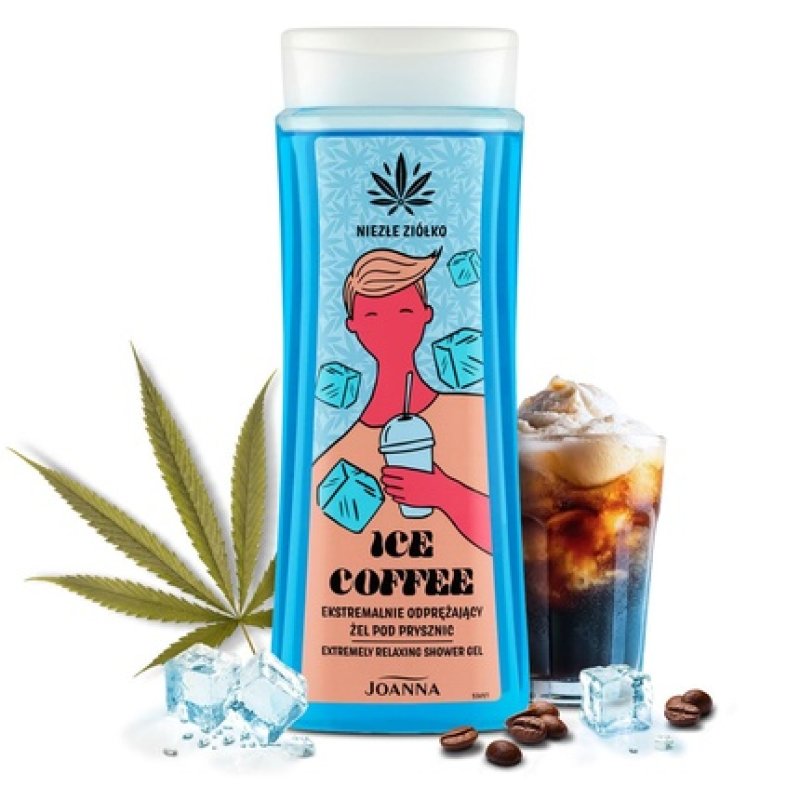 Joanna Extremely Refreshing Shower Gel Moisturizing Shower Gel Aromatic Ice Coffee Scent Gentle on Skin with Hemp