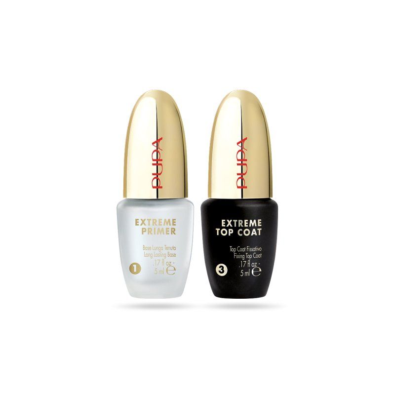 PUPA Milano Lasting Color Extreme Kit Primer E Top Coat 001 2x 5 ml