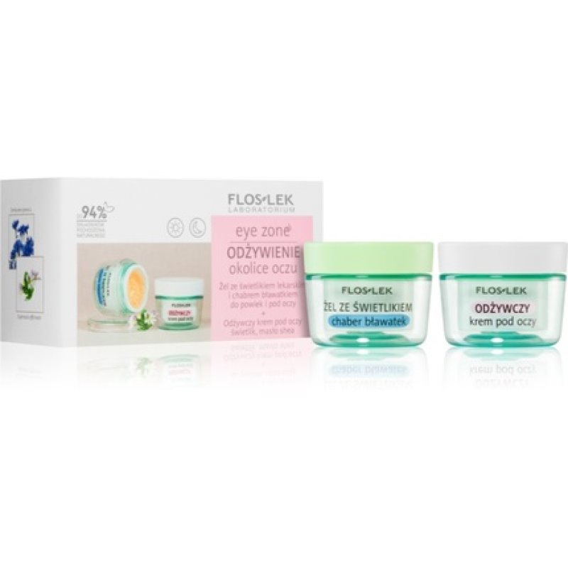 Flos-Lek Eye Zone Set Gel with Calendula and Chamomile 10g Nutritive Cream 15ml