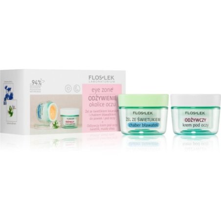 Flos-Lek Eye Zone Set Gel with Calendula and Chamomile 10g Nutritive Cream 15ml