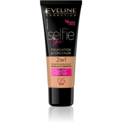 Eveline Cosmetics Selfie Time Opaque and Moisturising Foundation and Concealer 2-in-1 30ml No. 05 Beige
