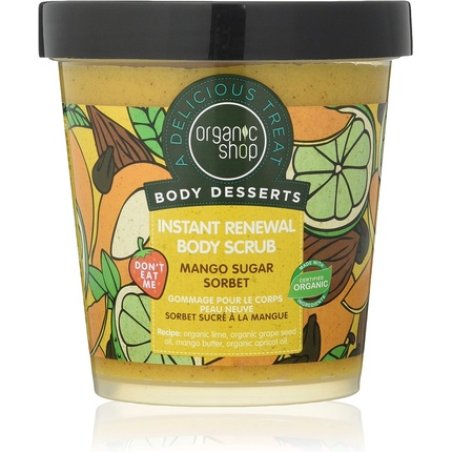Organic Shop Mango Sugar Sorbet Instant Renewal Body Scrub 450ml