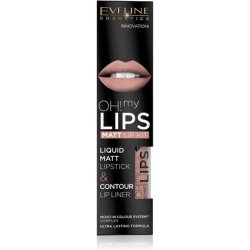 Eveline Cosmetics Oh! My Lips Set No. 08 Lovely Rose Matte Liquid Lipstick and Lip Liner