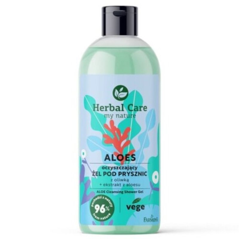 Herbal Care Aloe Cleansing Shower Gel with Olive 500ml Fa