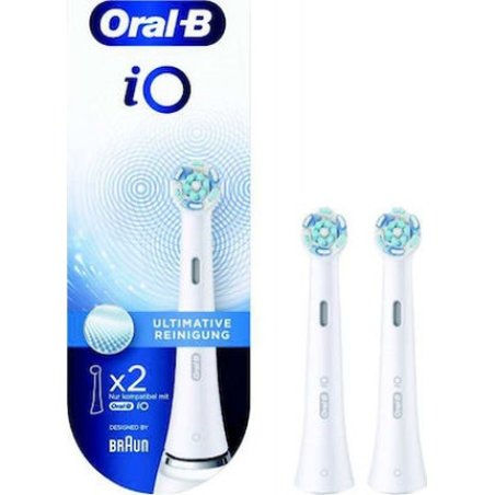 Oral-B Io Ultimate Clean Replacement Heads - White Color, Pack Of 2