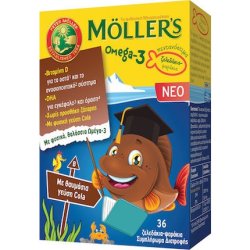 Moller's Omega-3 Dietary Supplement For Children With Cola Flavor - 36 Gummies