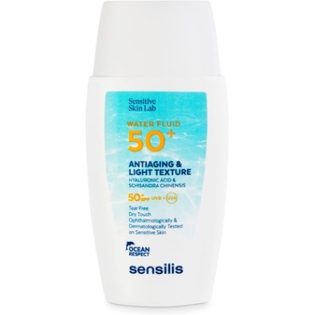 Sensilis Water Fluid 50 Light Photo-Anti-Aging Face Protection with Hyaluronic Acid and Vitamin E SPF 50 40ml