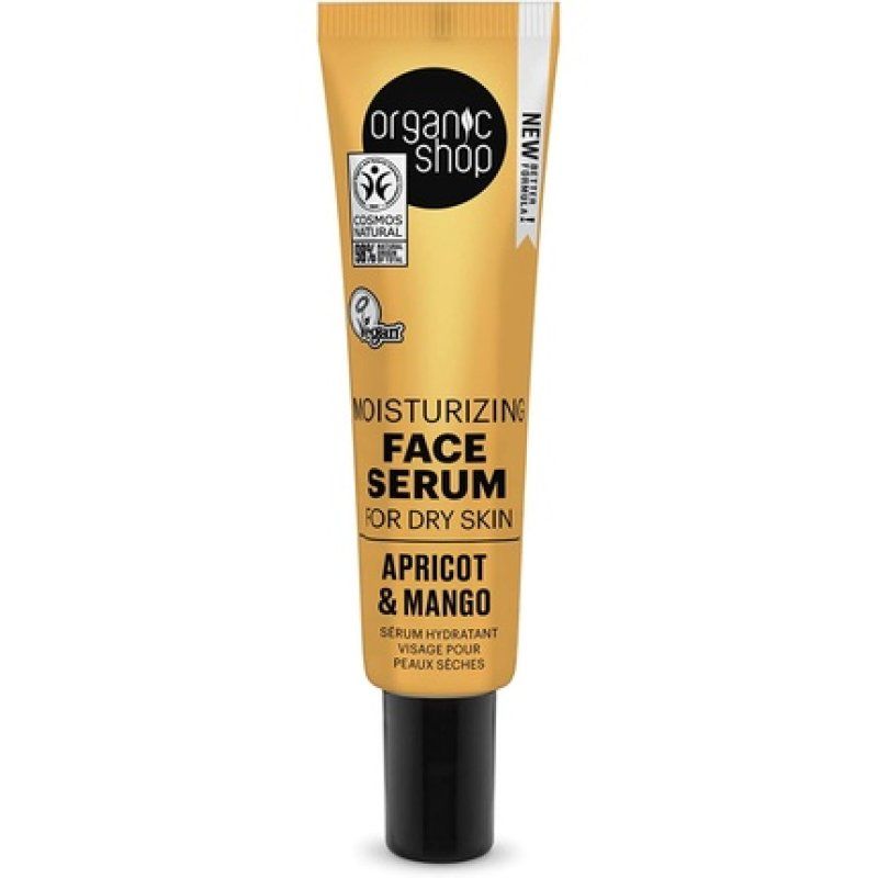 Organic Shop Moisturising Face Serum for Dry Skin Apricot and Mango 30ml